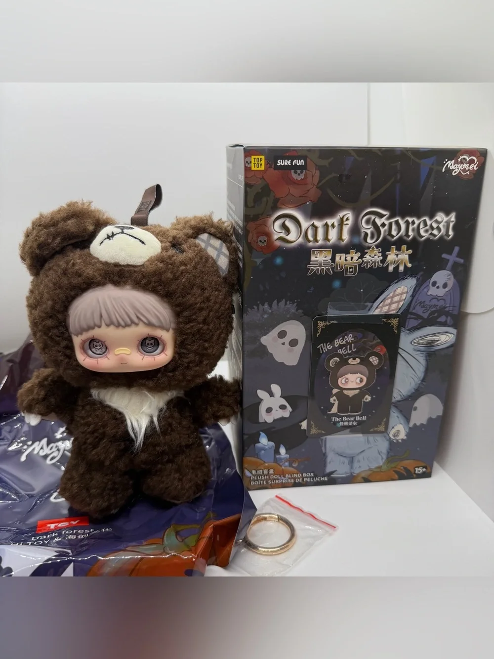 Maymei Dark Forest Series Confirmed Bear Bell Plush Doll